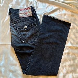 VTG Men’s Faded Black True Religion Distress Jeans